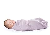 Woolino Newborn Swaddle Blanket, 100% Superfine Merino Wool, for Babies 0-3 Months, Lilac