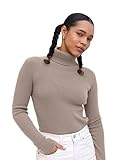 State Cashmere Ribbed Turtleneck Sweater - Long Sleeve Pullover for Women Made with 100% Pure Cashmere Sourced from Inner Mongolia Goats - Soft,...