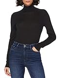 MERAKI Women's मेरिनो टर्टल नेक स्वेटर, काला, 10 (आकार: छोटा (यूएस 2-4))