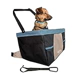 Kurgo Dog Booster Seats for Cars - Pet Car Seats for Small Dogs and Puppies Weighing Under 30 lbs - Headrest Mounted - Dog Car Seat Belt Tether...