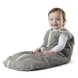 बेबी डीडी स्लीप नेस्ट स्लीपिंग बोरी, गर्म बेबी स्लीपिंग बैग नवजात शिशुओं और शिशुओं के लिए उपयुक्त, ग्रे लैगून, बड़ा (18-36 महीने)