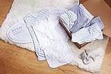 BreathableBaby 7-Piece Baby Gift Set Collection in Gray/White, Gender Neutral, Perfect Shower Gift, 2 Adjustable Swaddle Trios 3-in-1 (arms-up,...