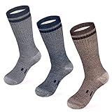MERIWOOL Merino Wool Hiking Socks for Men and Women – 3 Pairs Midweight Cushioned Thermal Socks – Warm and Breathable