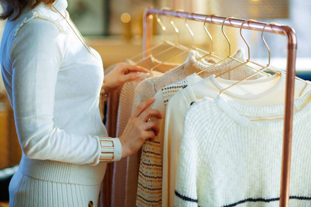 Cashmere Sweaters on Rack