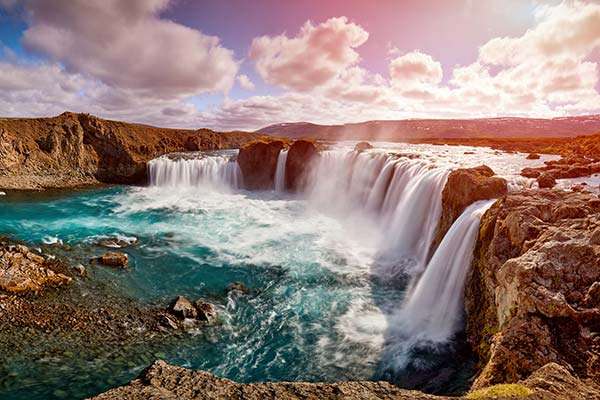 Godafoss Waterfall - Most Famous Place of the Golden-Ring