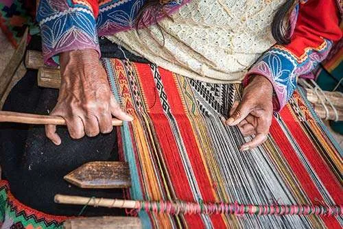 peruvian weaver - black alpaca fabric