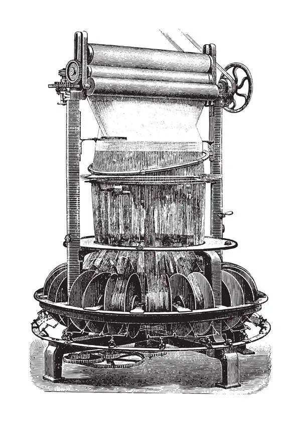 पुरानी-बुनाई-करघा-मशीन 1908