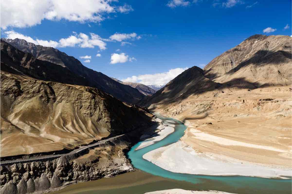Confluence of Zanskar and Indus rivers - Ladakh