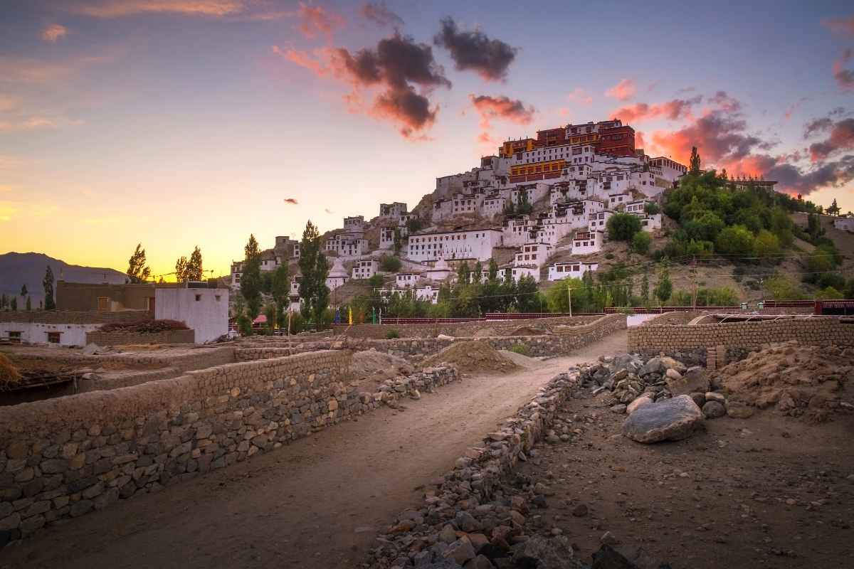 Thiksey Monastery at Sunset