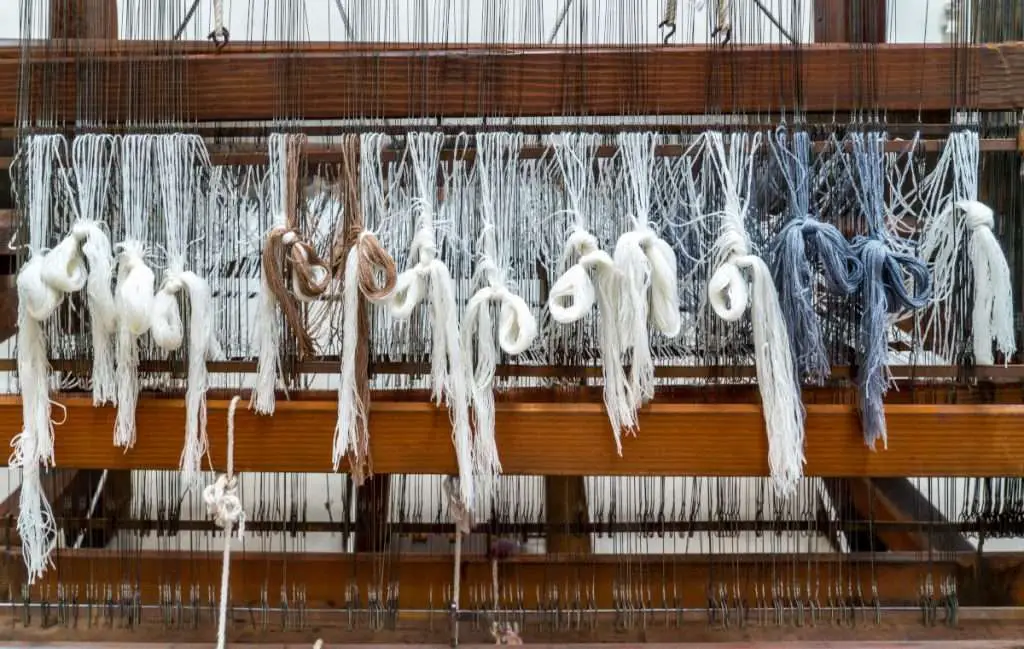 Traditional weaving mill in in Buenos Aires with Vicuna wool