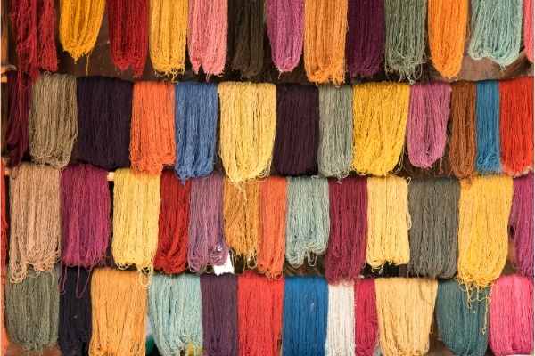 colorful dye wool
