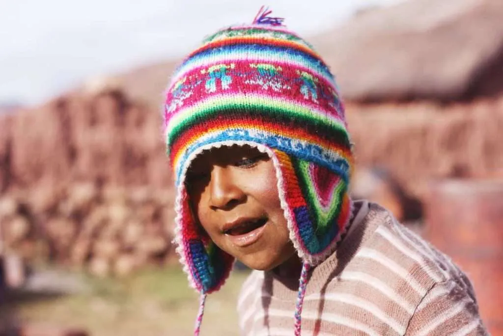 Peruvian Boy with Chullo Hat