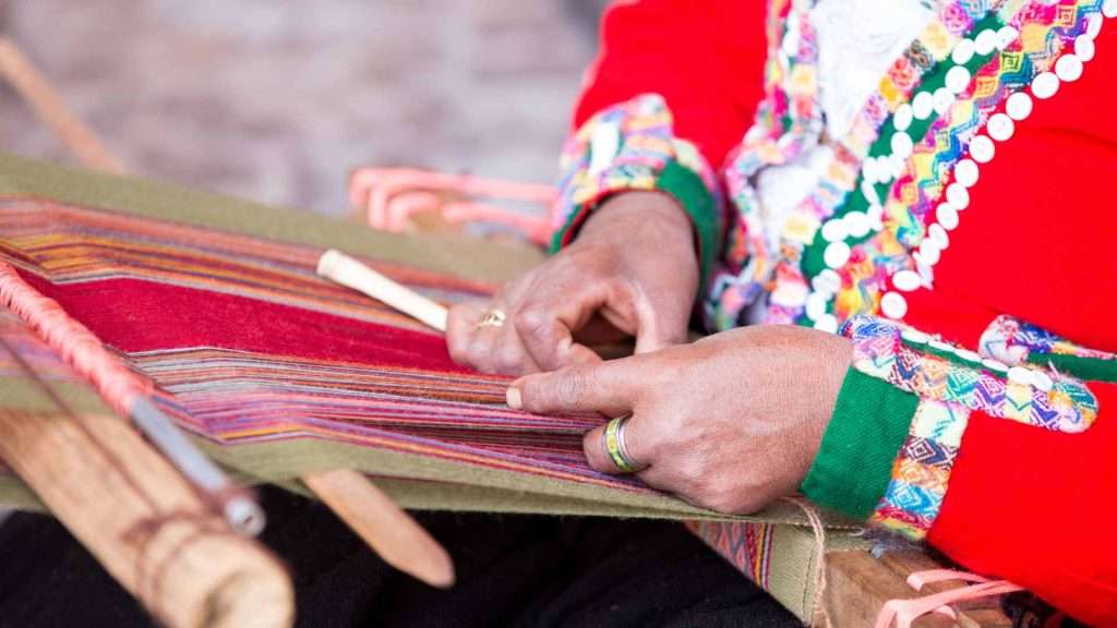 Traditional Quechua Weaver